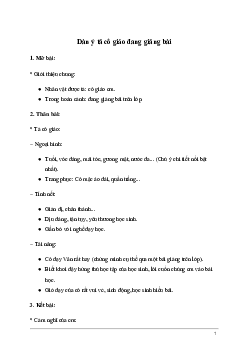 Tả cô giáo đang giảng bài | Tập làm văn lớp 5