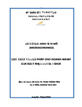 Khó khăn và giải pháp cho doanh nghiệp sản xuất sau đại dịch | Tiểu luận Kinh tế vi mô