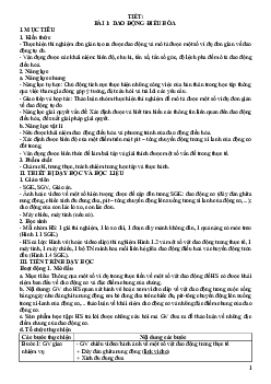 Bài 1: Dao động điều hoà | Giáo án Vật Lí 11 Kết nối tri thức