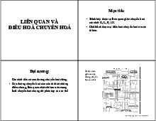 TÀI LIỆU TỔNG HỢP. SLIDE BÀI GIẢNG CHƯƠNG 18 - LIÊN QUAN VÀ ĐIỀU HOÁ CHUYỂN HOÁ