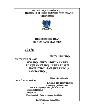 Những Bài Học Và Kế Hoạch Rèn Luyện | Tiểu luận Kỹ năng giao tiếp