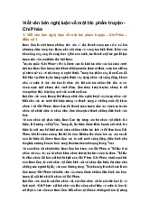 Viết văn bản nghị luận về một tác phẩm truyện - Chí Phèo