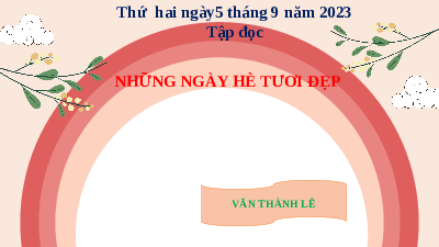 Giáo án điện tử Tiếng Việt 4 Cánh diều: Những ngày hè tươi đẹp