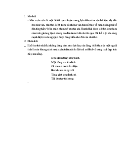 Cùng tìm hiểu về tác phẩm mùa xuân nho nhỏ | Đại học Sư Phạm Hà Nội