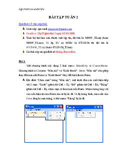Bài tập tuần 2 lập trình cơ sở dữ liệu