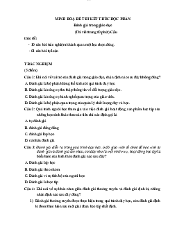 Minh họa đề thi kết thúc học phần | Đại học Sư Phạm Hà Nội