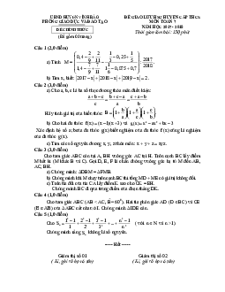 Đề giao lưu HSG Toán 7 năm 2017 – 2018 phòng GD&ĐT Vĩnh Bảo – Hải Phòng