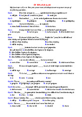 Ôn tổng hợp 50 câu - Bài Tập Trắc Nghiệm Ngữ Pháp Tiếng Anh | Môn Ngữ pháp căn bản 1 - Đại học Cần Thơ