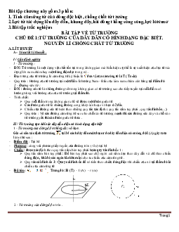 Phân loại các dạng bài tập về từ trường chương IV Vật lý lớp 11