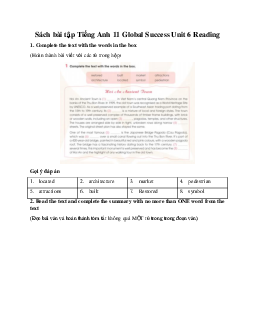 Giải Unit 6 Reading | Sách bài tập Tiếng Anh 11 Global Success