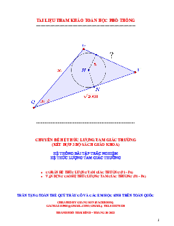 Hệ thống bài tập trắc nghiệm hệ thức lượng tam giác thường