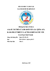 Bài Tập Lớn Vai Trò Của ODA Tại Việt Nam | Môn Kinh tế đầu tư - Đại học Kinh Tế Quốc Dân