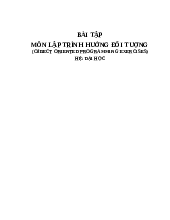 Bài tập Lập trình hướng đối tượng | Công nghệ phần mềm | Trường Đại học Công nghiệp TP.HCM