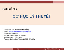 Đề cương môn cơ học lý thuyết- Trường Đại học bách khoa - Đại học đà nẵng.