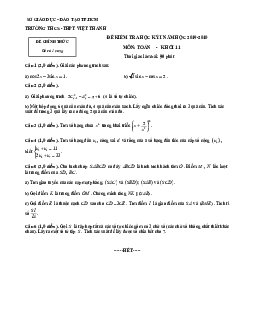 Đề kiểm tra học kỳ 1 Toán 11 năm 2019 – 2020 trường Việt Thanh – TP HCM