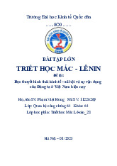 Học thuyết hình thái kinh tế - xã hội và sự vận dụng của Đảng ta ở Việt Nam hiện nay | Bài tập lớn môn triết học mác - lênin