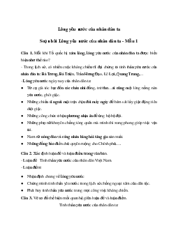 Soạn bài Lòng yêu nước của nhân dân ta - Chân trời sáng tạo