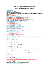 Đề thi ôn trắc nghiệm - 200 câu hỏi môn Marketing cơ bản | Trường Đại học Nam Cần Thơ