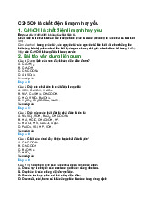 C2H5OH là chất điện li mạnh hay yếu - Hóa học 11