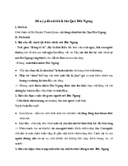 Văn mẫu lớp 8: Phân tích bài thơ Qua Đèo Ngang của Bà Huyện Thanh Quan - Chân trời sáng tạo