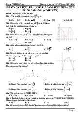 Đề cương ôn tập HK1 Toán 10 năm 2025 – 2026 trường THPT Linh Trung – TP HCM