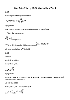 Giải Toán 7 Bài tập cuối chương II | Cánh diều