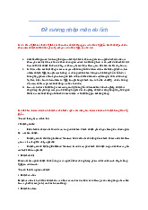 [TÀI LIỆU ] ĐỀ CƯƠNG NHẬP MÔN DU LỊCH | Trường Đại học Hải Phòng