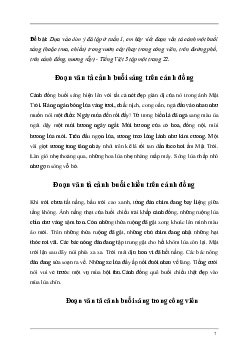 Đoạn văn tả cảnh một buổi sáng (hoặc trưa, chiều) trong vườn cây (hay trong công viên, trên đường phố, trên cánh đồng, nương rẫy) | Tập làm văn 5