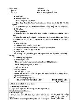 Bài 2: Ôn tập | Tuần 35 Tiết 1| Giáo án Tiếng Việt 2 học kì 2 | Chân trời sáng tạo