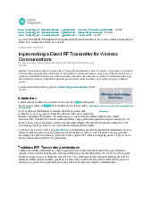 Tài liệu về Implementing a Direct RF transmitter for wireless communications môn Thu phát vô tuyến | Học viện Công Nghệ Bưu Chính Viễn Thông