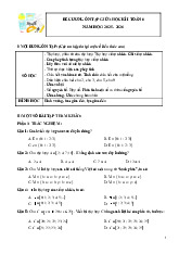 Đề cương giữa học kì 1 Toán 6 năm 2025 – 2026 trường THCS Phước Nguyên – TP HCM