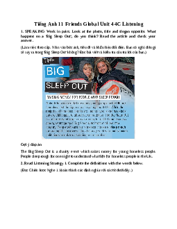 Giải Tiếng Anh 11 Unit 4 4C Listening | Friends Global