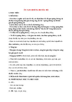 Giáo án Ôn tập chương 3 | Khoa Học Tự Nhiên 7 Kết nối tri thức