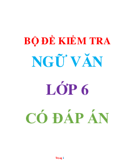 TOP 30 đề kiểm tra 60 phút-90 phút Ngữ Văn 6 theo từng chủ đề (có đáp án)