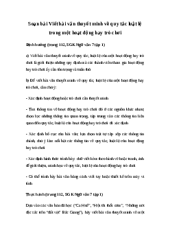 Soạn bài Viết bài văn thuyết minh về quy tắc luật lệ trong một hoạt động hay trò chơi | Ngữ văn 7 sách Cánh diều