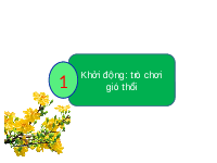 Giáo án điện tử Tiếng việt 1 bài 3 Chân trời sáng tạo : Bạn của gió