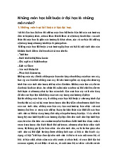 Những môn học bắt buộc ở đại học là những môn nào?