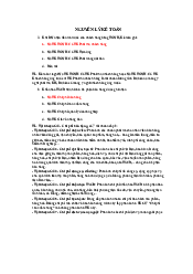Một vài nội dung và câu hỏi trắc nghiệm  -  Nguyên lý thống kê | Đại học Kinh Tế Quốc Dân