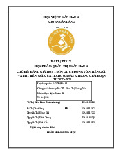 Đánh giá hoạt động huy động vốn tiền gửi và phi tiền gửi của Techcombank trong giai đoạn từ 2022-2024 | Bài tập lớn Môn Quản trị ngân hàng - Học viện Ngân hàng