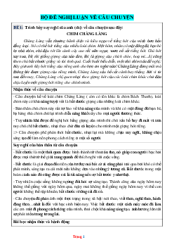 TOP 50 Đề Nghị Luận Về Câu Chuyện Lớp 9 (Có Lời Giải)