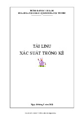 Lý Thuyết và Bài Tập Xác Suất Thống Kê - ĐH Văn Lang