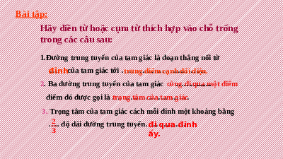 Giáo án điện tử Toán 7 Bài 34 Kết nối tri thức: Sự đồng quy của ba đường trung tuyến, ba đường phân giác trong một tam giác (tiết 2)