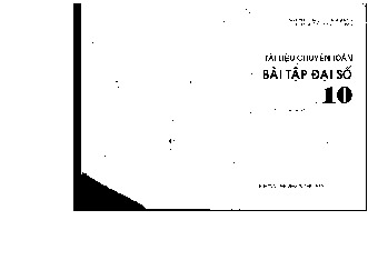 Tài liệu chuyên toán bài tập đại số 10