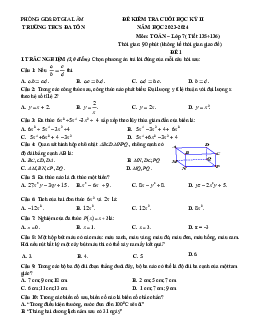 Đề thi cuối học kỳ 2 Toán 7 năm 2023 – 2024 trường THCS Đa Tốn – Hà Nội