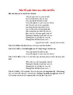 Đọc hiểu: Tổ nhìn từ biển - Nguyễn Việt Chiến | Ôn tập Ngữ Văn 12