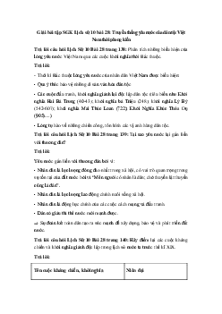 Giải bài tập SGK Lịch sử 10 bài 28