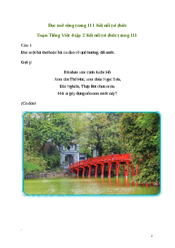 Soạn bài Đọc mở rộng trang 111 | Kết nối tri thức
