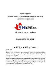 Báo cáo thực hành khuấy chất lỏng | Kỹ Thuật Thực Phẩm 2 | Trường Đại học Công nghiệp Thành phố Hồ Chí Minh
