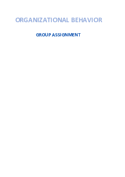 Bài tập nhóm môn Organizational behavior | Đại học Kinh tế quốc dân