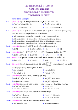 Đề kiểm tra HK1 Toán 10 Kết nối tri thức (có lời giải chi tiết)-Đề 7